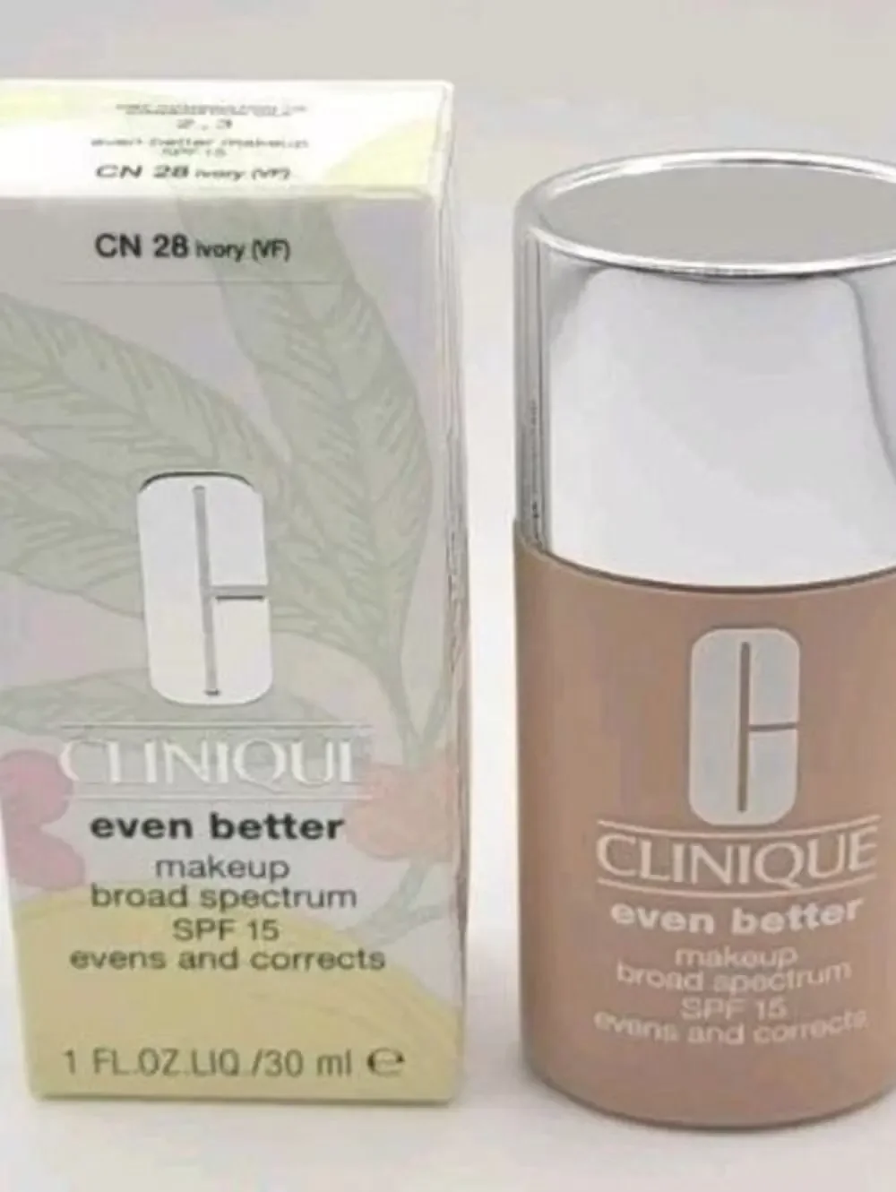 Gently tested- CLINIQUE even better makeup broad spectrum - CN 28 Ivory - 1 OZ